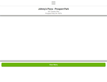 Tablet Screenshot of johnnyspizzaprospectpark.com